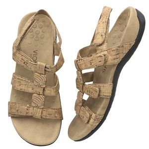 Vionic Cork Look Strappy Sandals 7